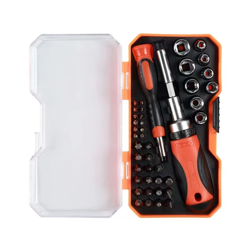 Multifunction Screwdriver Ratchet Bit Kit One Word Cross Hexagon Screwdriver Socket Head Set Can Connect Various 1/4 Screwdriver