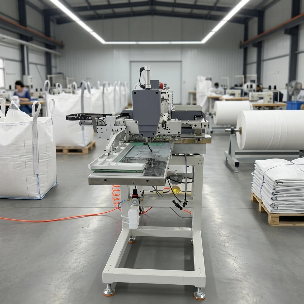 Automatic Sewing Machine For Big Bag Handles Narrow Bag Handles Big Jumbo Ton Bag Programmable Industrial Sewing Machine