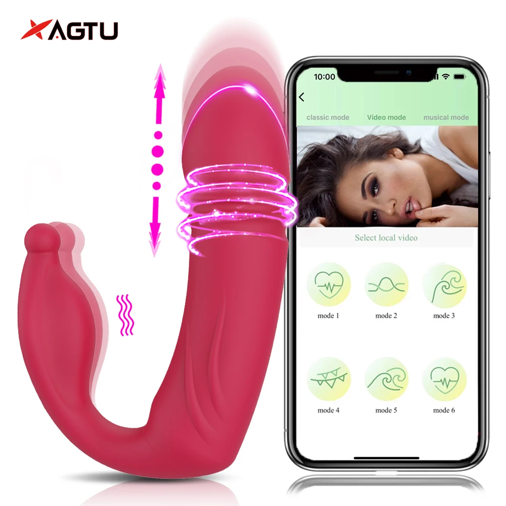 Clitoral G Spot Dildo Telescopic Vibrator Wireless APP Control Vaginal Massager Female Masturbator Sex Toys for Women Adult 18