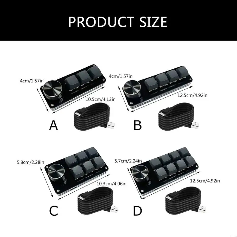62KA لوحة مفاتيح ماكرو ميكانيكية محمولة مع مفاتيح مراقبة جمركية قابلة للبرمجة