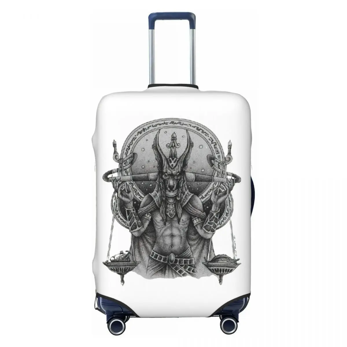 The God Anubis Print Luggage Protective Dust Covers Elastic Waterproof 18-32inch Suitcase Cover Travel Accessories