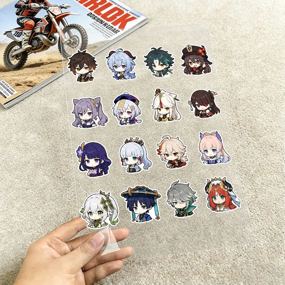 Game Genshin Impact Cute Logo Aesthetic Graffiti Waterproof PVC Stickers for Car Motorcycle Skateboard Helmet Notebook