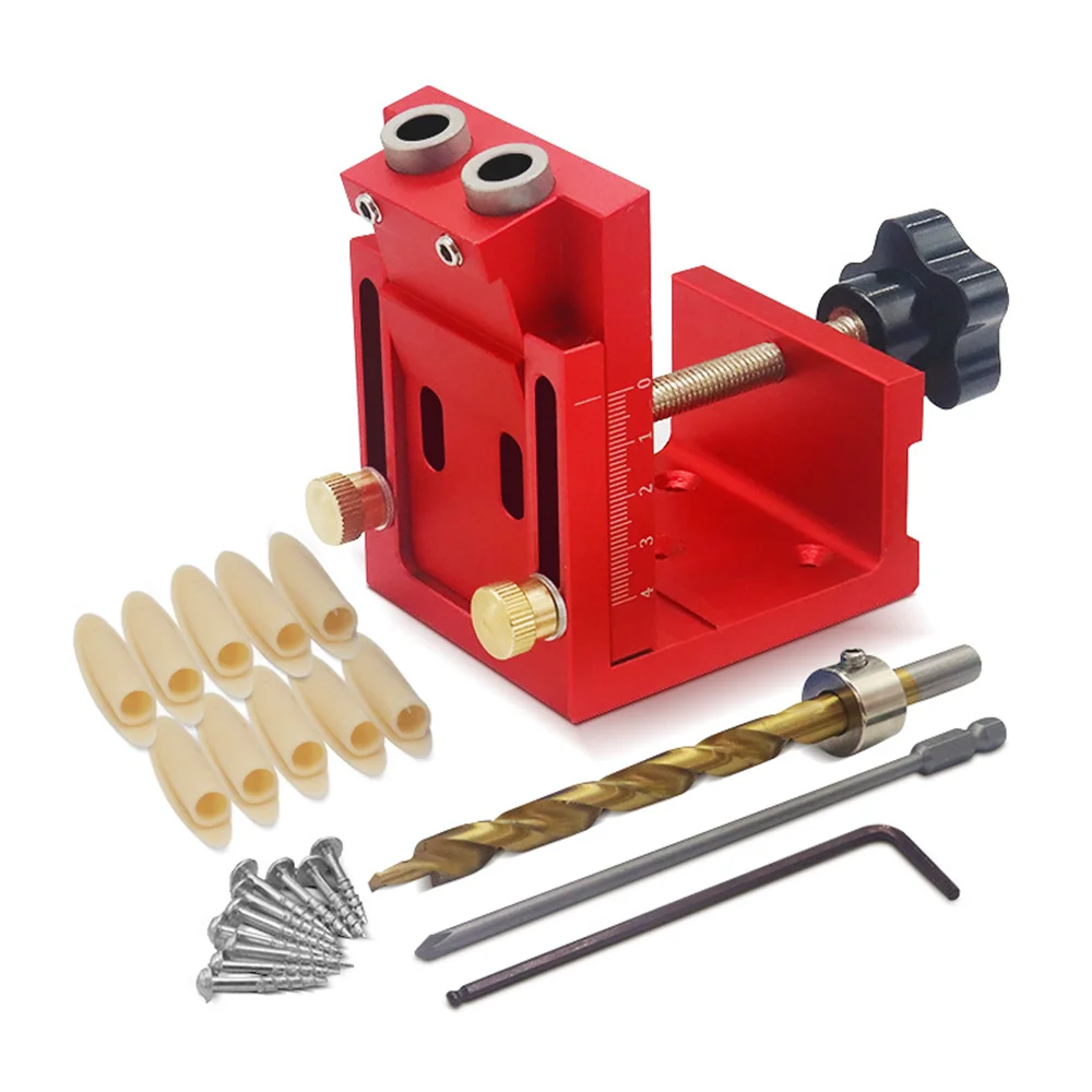 

Adjustable inclined hole locator Fixture Premium Wood Hole Locator Joinery Pocket Hole Jig Woodworking Tool Hardware Kit