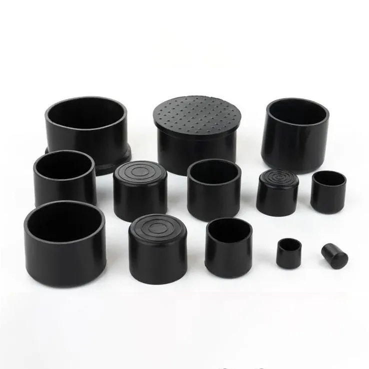 4mm~100mm Black Round Soft PVC Table Chair Leg Tube Cap Anti-Skid Floor Protector Caps，Table Chair Foot Pad Protective Cover