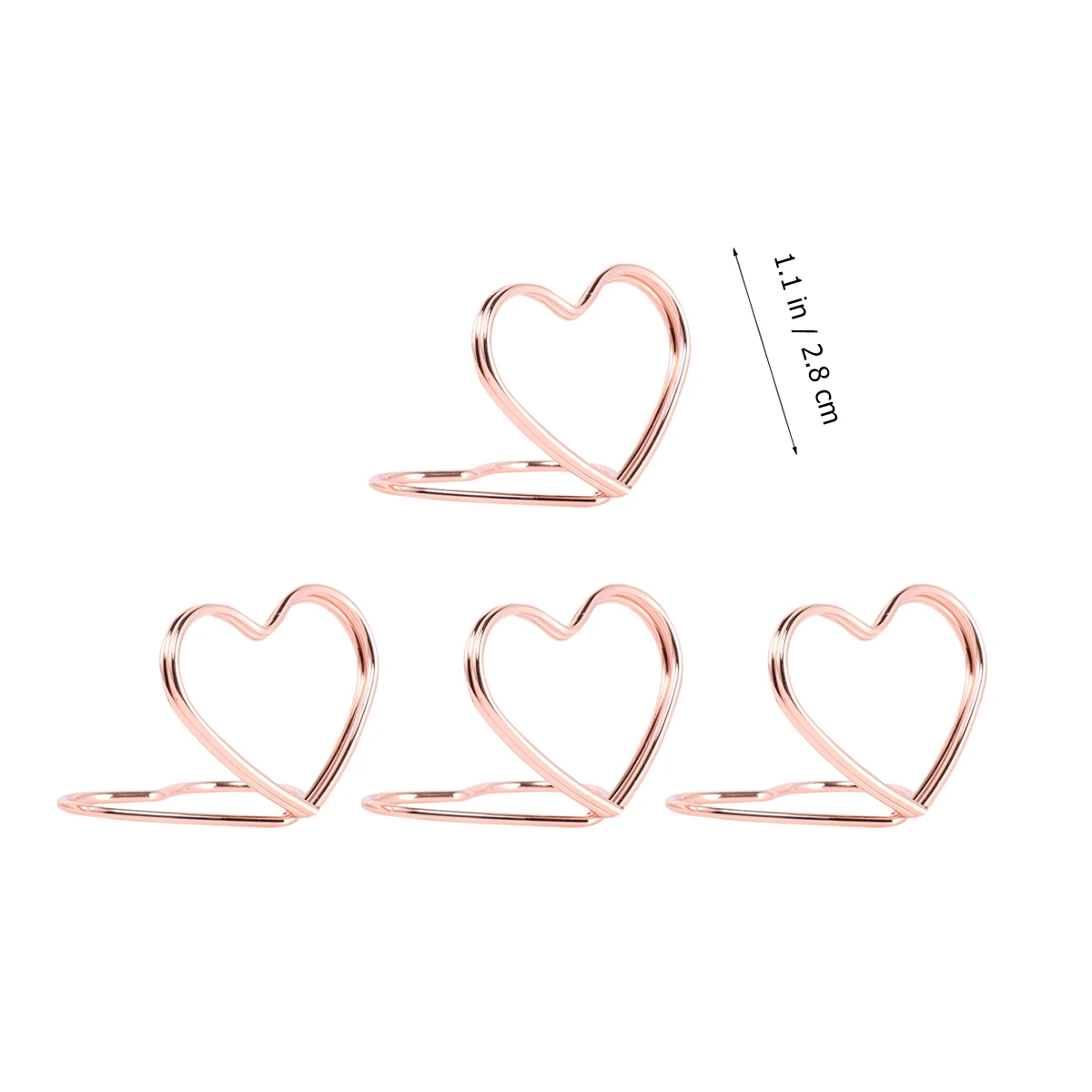 

20PCS Heart Shaped Ring Message Holder Place Card Stand Wedding Party Supplies Reusable Memo Table Number Photo Paper Clips Desk