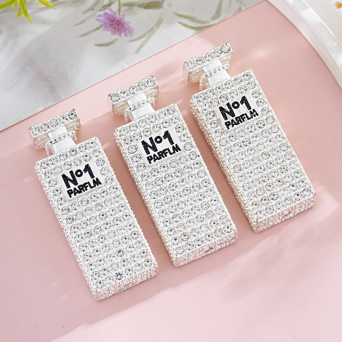 

Бусины, трансграничные, с бриллиантами, флакон духов с прямым отверстием, бусины «сделай сам», для ручки, цепочка для телефона, сумка, цепочка, аксессуары в стиле Chanel