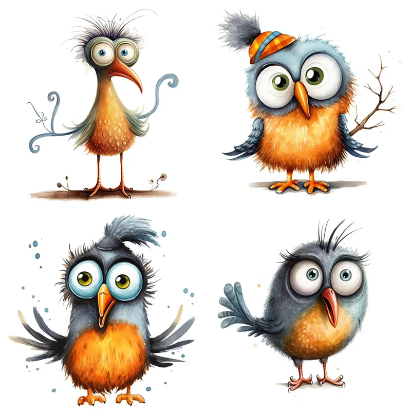 

KT96# Funny Bird Decal Bedroom Entryway Living Room Porch Home Decoration Wall Stickers, Removable Toilet Stickers