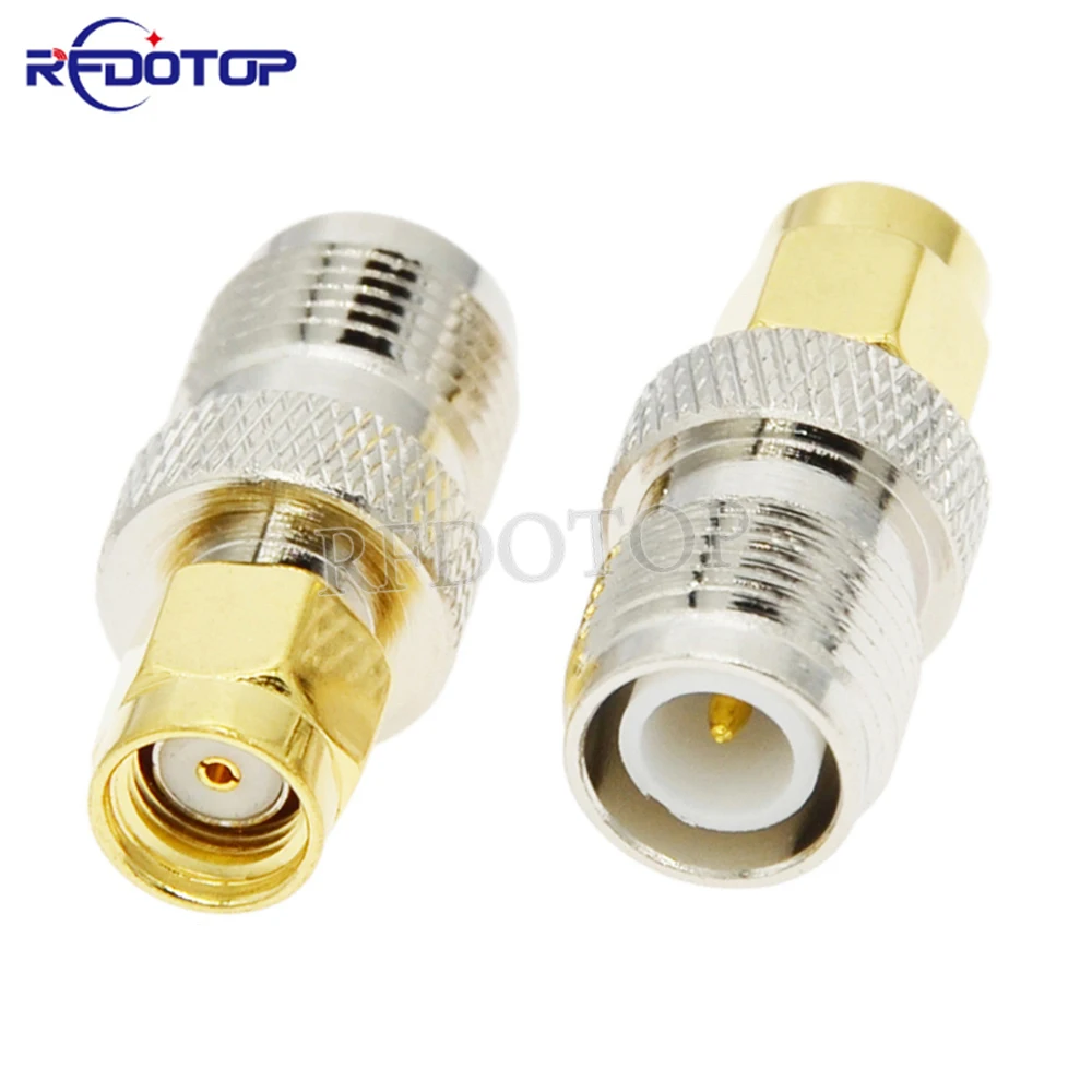 1PCS RP TNC Female to RP SMA Male Adapter 50Ohm RF Coaxial Adapter Connector Test Converter Brass SMA TO TNC