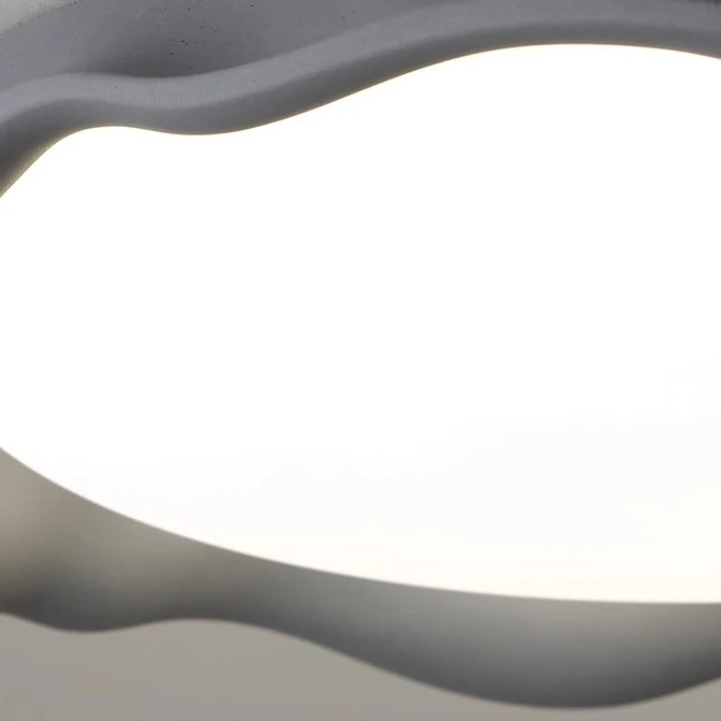 SANDYHA Modern Bedroom Ceiling Light with Circular Ring Design Cement Lighting Fixtures LED Lamp Living Room Decoration Lighting