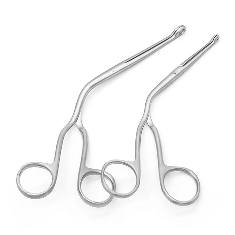 Stainless Magill Medical Laryngeal Catheter Forceps Holder Angled Clamp Nasal Throat Curved Tweezers Clip Eyelash Remover Tool