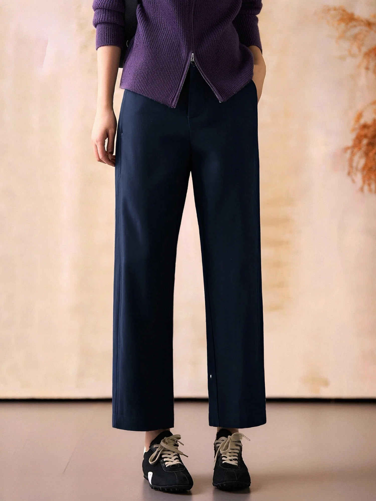 

Женские повседневные брюки Chivirin с драпировкой, широкие, укороченные, для офиса, весна-осень, с высокой талией, прямого кроя, классические