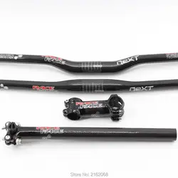 Brand New Next Mountain&Road Bike 3K Full Carbon Fibre Bicycle Handlebar carbon Seatpost Stem 6/17 Angles MTB Sets