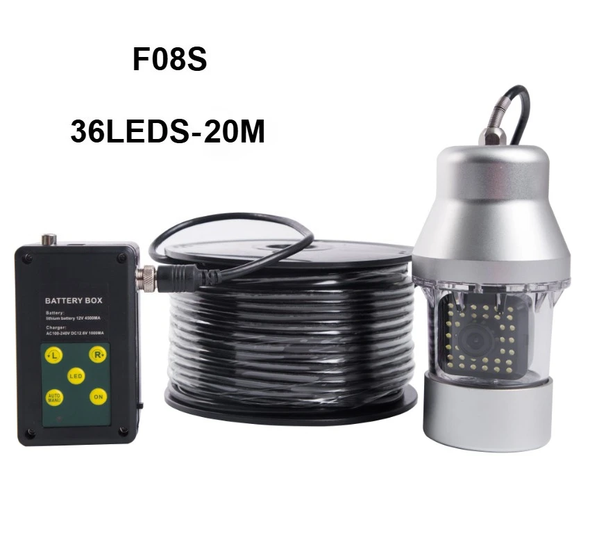 Vissen camera onderwater video-opnamesysteem 360 helder zicht ijsvissen monitor diep waterdicht 1000TVL fishfinder F08S