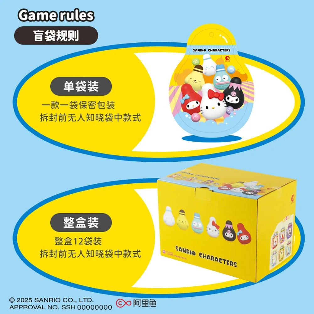 NEUE Original Sanrio Charaktere Bowling Club Serie Mini Blind Box Spielzeug Kuromi Melody Cartoon Charakter Acryl Ornamente Geschenke