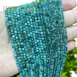 2 3 4MM Natural Stone AA Faceted Green Labradorite Loose Round Spacer Beads for Jewelry Making DIY Bracelet Accessories