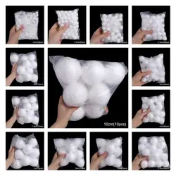 1cm 1.5cm 2cm 2.5cm 3cm 4cm white foam Round balls Mini Polystyrene Styrofoam craft Decoration Christmas balls