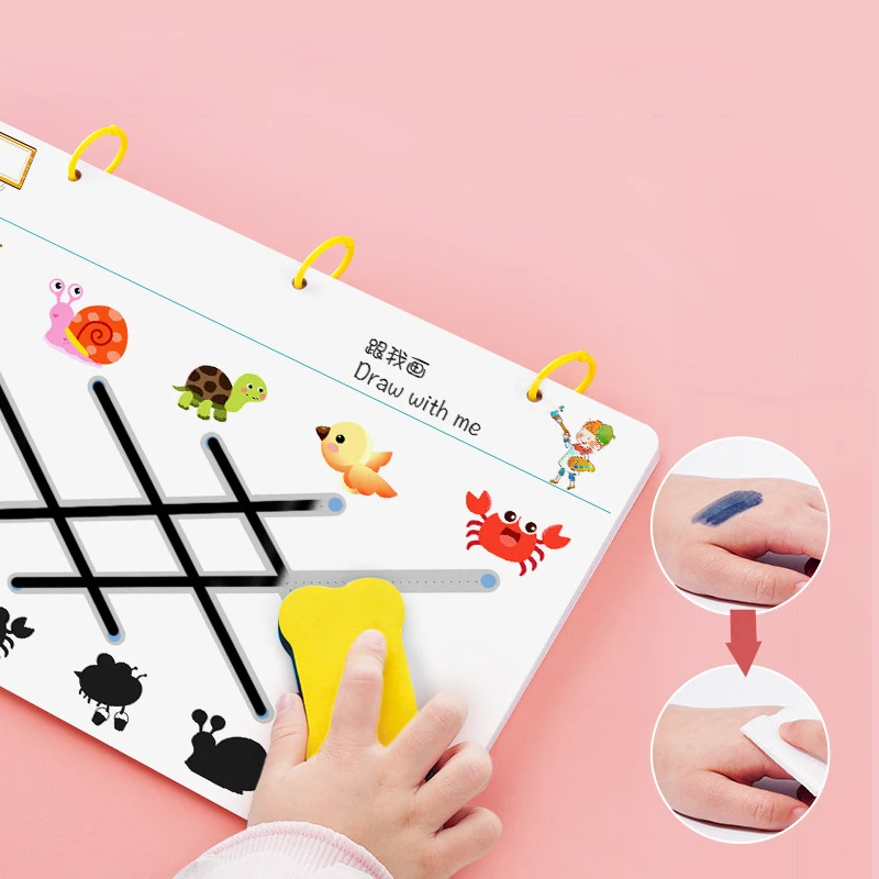 Practice Copybook Control Training Book Magical Tracing Workbook Reusable Magic Children Montessori Drawing Education Stationery