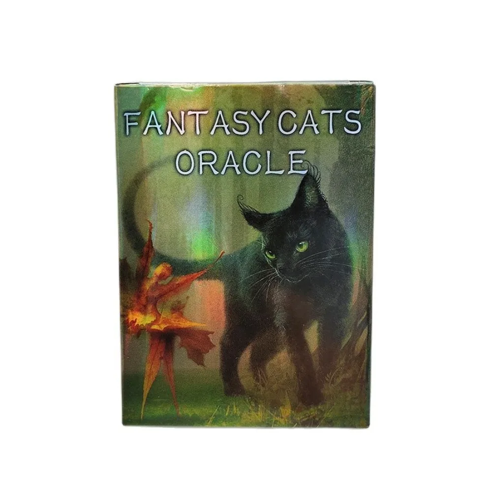 Fantasy Cats Oracle Deck 9.3*6.7ซม. การ์ด Oracle 24 ชิ้น