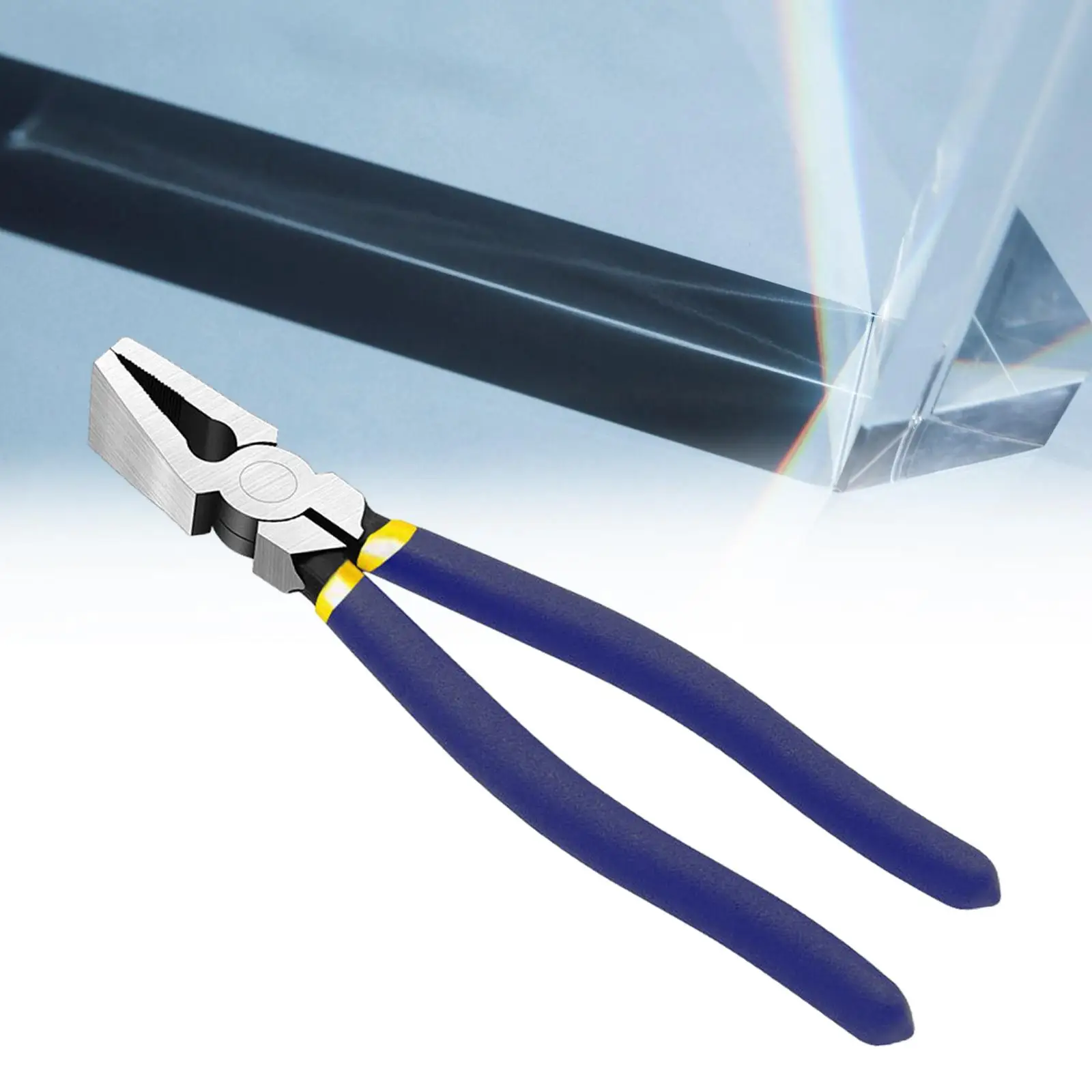 

Glass Running Pliers 8in with Comfort Grip Handle Glass Breaking Pliers