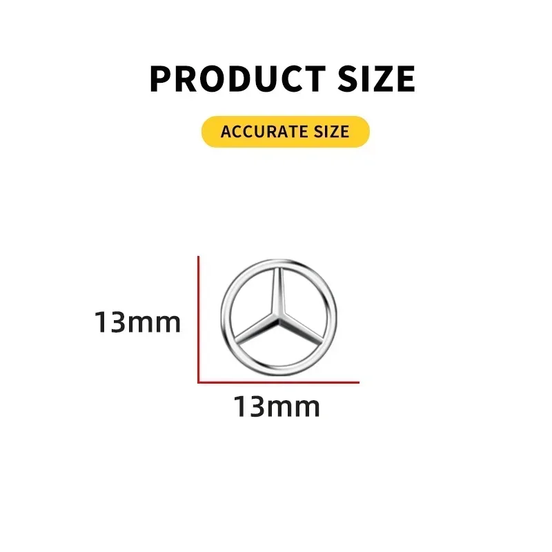 # 13 مللي متر مفتاح السيارة شعار ملصقات اكسسوارات لمرسيدس بنز AMG E S C A B الفئة GLE GLS CLS GLC CLA GLA GLK GLB W205 W221 W177