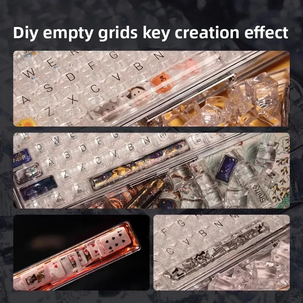 Lofree 1% Mechanical Keyboard Transparent 65% Layout Bluetooth Wireless 68 Keys Type-c Wired PC Keycap Kailh Switch for Laptop