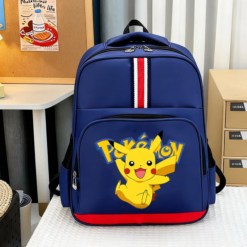 Mochila infantil pokémons, bolsa escolar de grande capacidade, desenho animado fofo, pikachu, anime, moda, menino, menina, estudante, mochila infantil, presente de aniversário