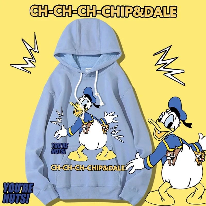 Donald Duck Co-branded Hoodie Tide Instagram Men 2024 New Disney Day Two Yuan Teenage Coat