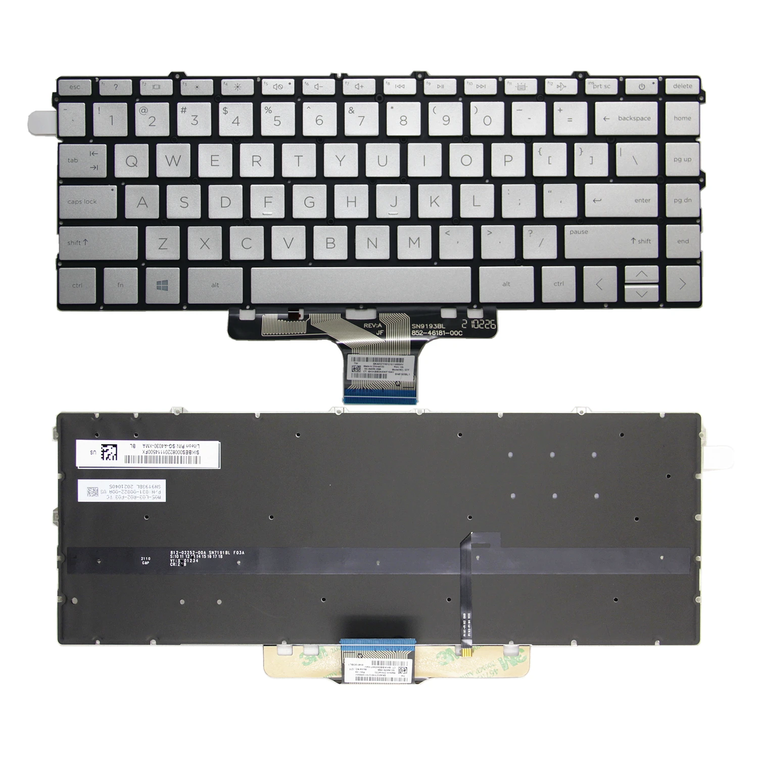 100%New Original US For HP Pavilion x360 14-DW 14-DV 14-DY TPN-Q244 Q234 TPN-I137 English Backlit Laptop Keyboard