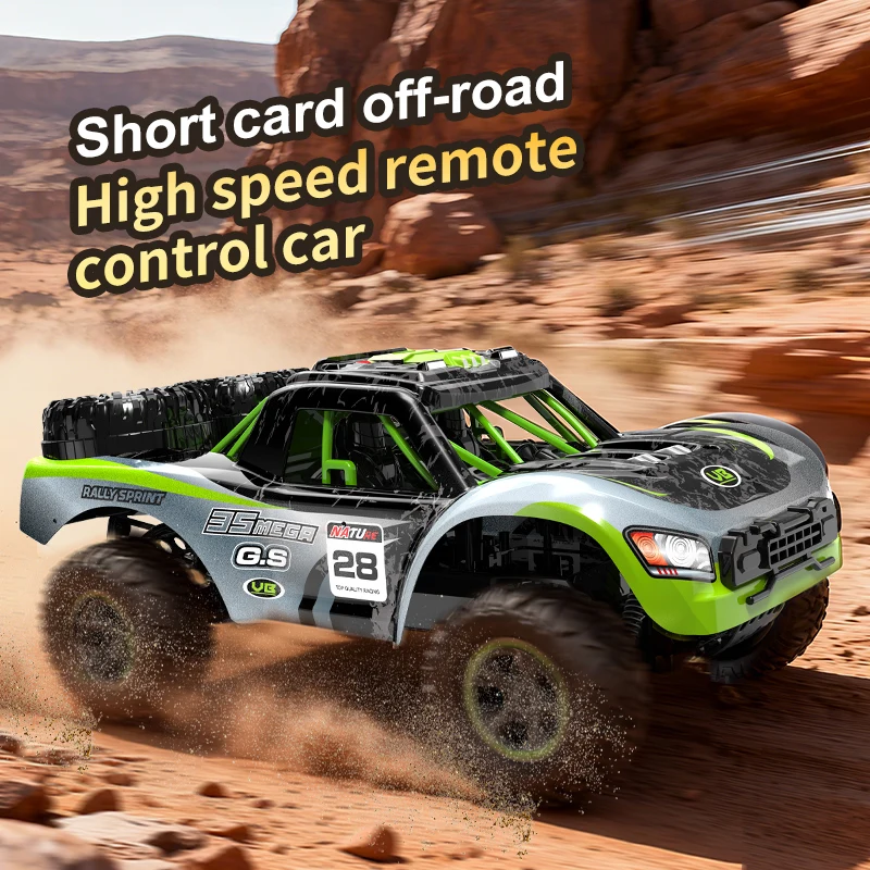 1/10 RC Car High-Speed Off-Road Climbing Drifting Racing Short Card Design RC Truck 2.4G Cool Car Lights Remote Control Cars