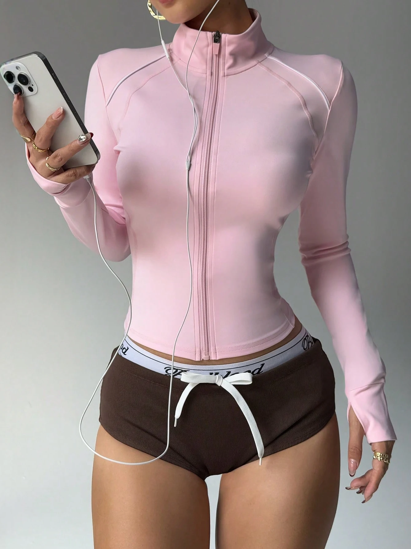 

Женская спортивная верхняя одежда Fitn Running Yoga Jaet на молнии Long Sve для похудения, эластичная, дышащая, Qui Dry Sweat ng