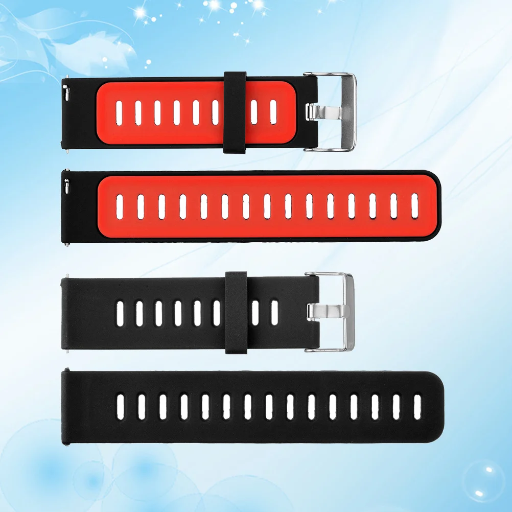 

1Pcs Silicone Watch Strap Double Color Red White Breathable Waterproof Durable Wristband Replacement for Gear S3
