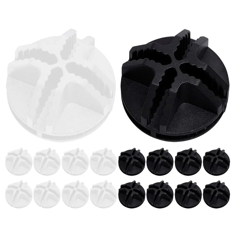 

30pcs Plastic Mesh Connectors Black White Pet Cage Playpen Grid Buckles Furniture DIY Storage Closet Shoe Cabinet Connectors