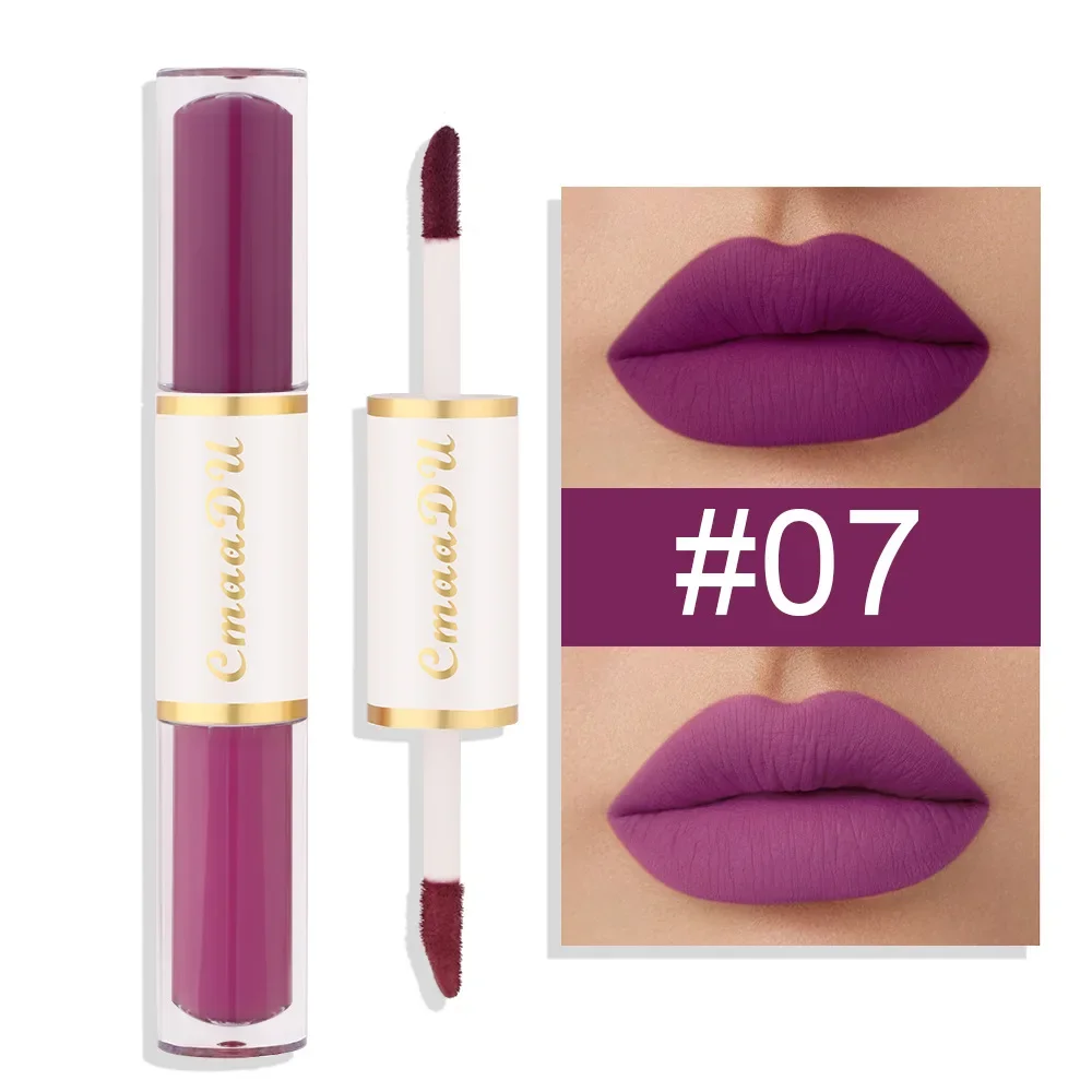 Neue lila Lippenstift Lip gloss lang anhaltende Feuchtigkeit Kosmetik Lippenstift zweifarbige Lippen bilden rote Lippen matte wasserdichte Lippenstifte