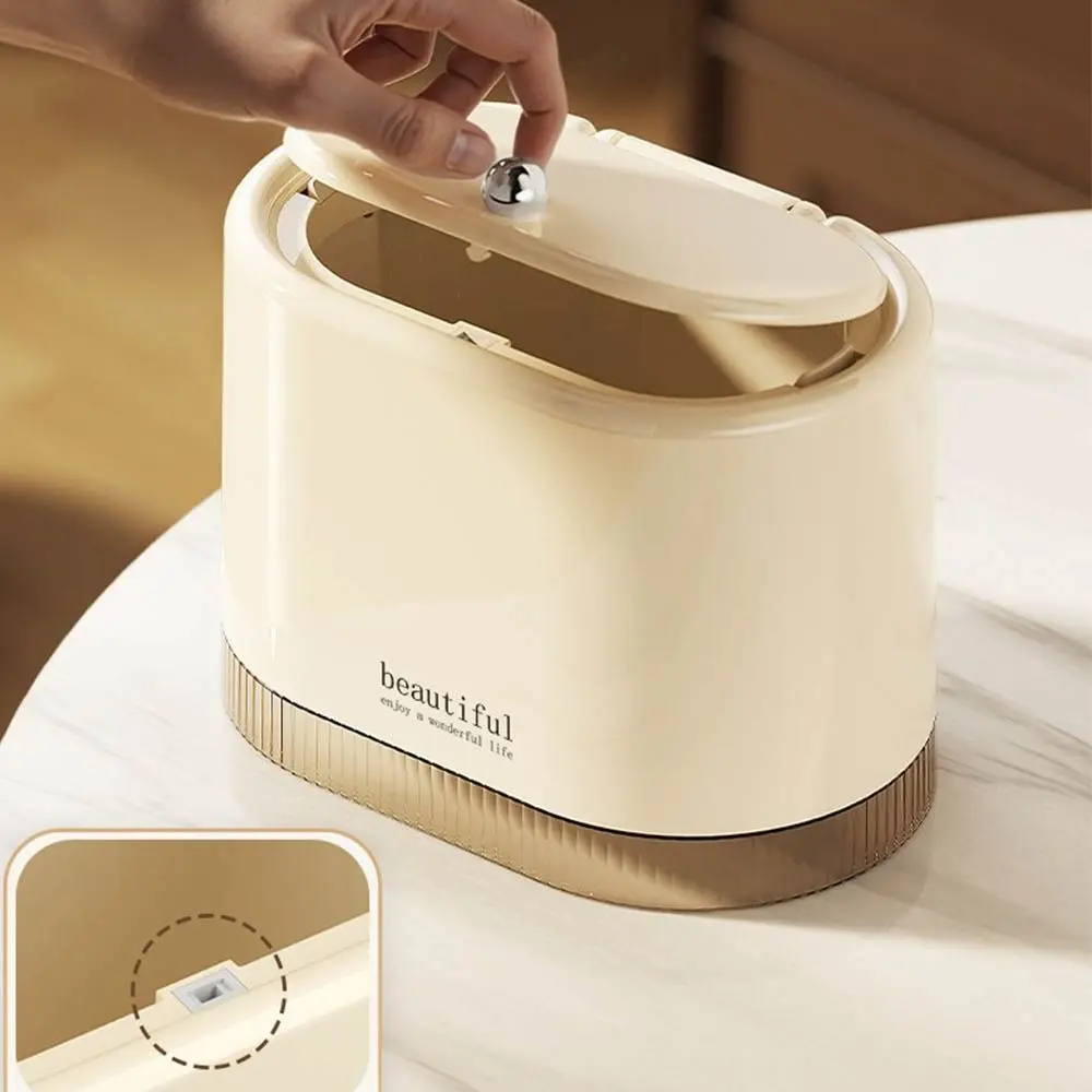 

Настольный мусорный бак большой емкости, пылезащитный пресс, настольный ящик для хранения, герметичный с крышкой, настольный мусорный бак