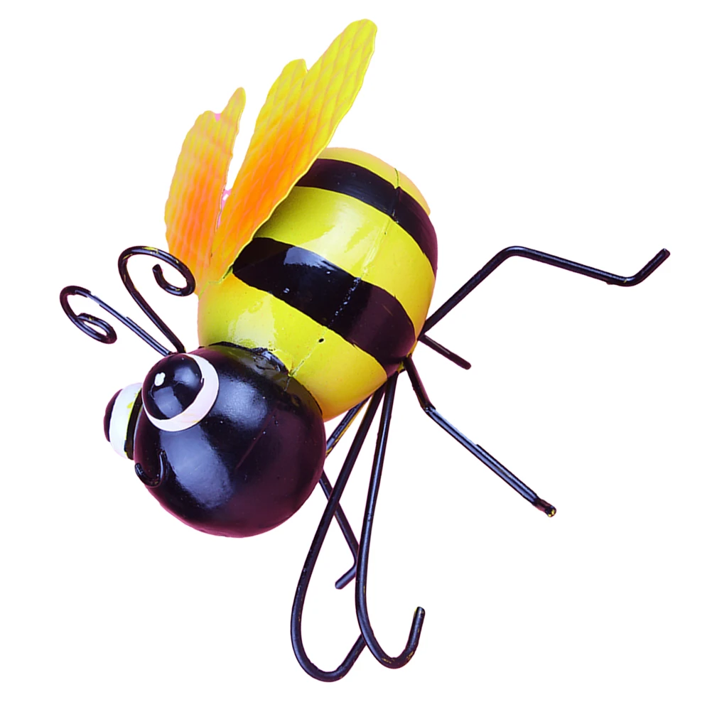 

Bee Decor Iron Ornament Outdoor Ornaments Garden Stake Sculpture Decorative Toddler