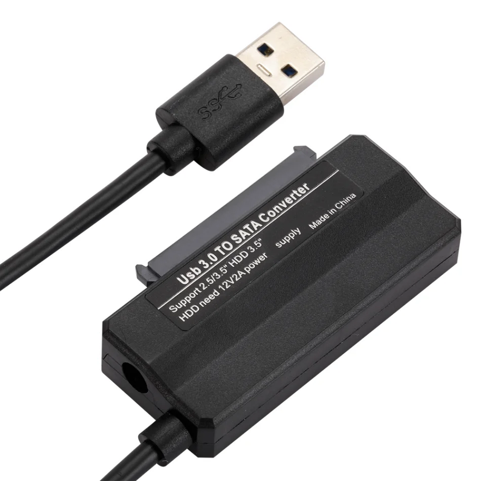 Kabel adapter SATA na USB 3.0, kabel USB na SATA 3, obsługa 22 pinów, 2.5/3.5 cala, zewnętrzny dysk twardy HDD/SSD, złącze komputerowe. — zdjęcie produktu 4