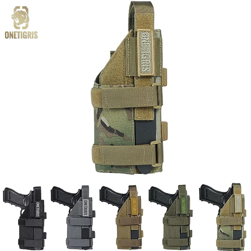 ONETIGRIS-funda de nailon para pistola táctica, cinturón Modular Molle para diestros, Glock 17, 19, 22, 23, 31, 32, 34, 35