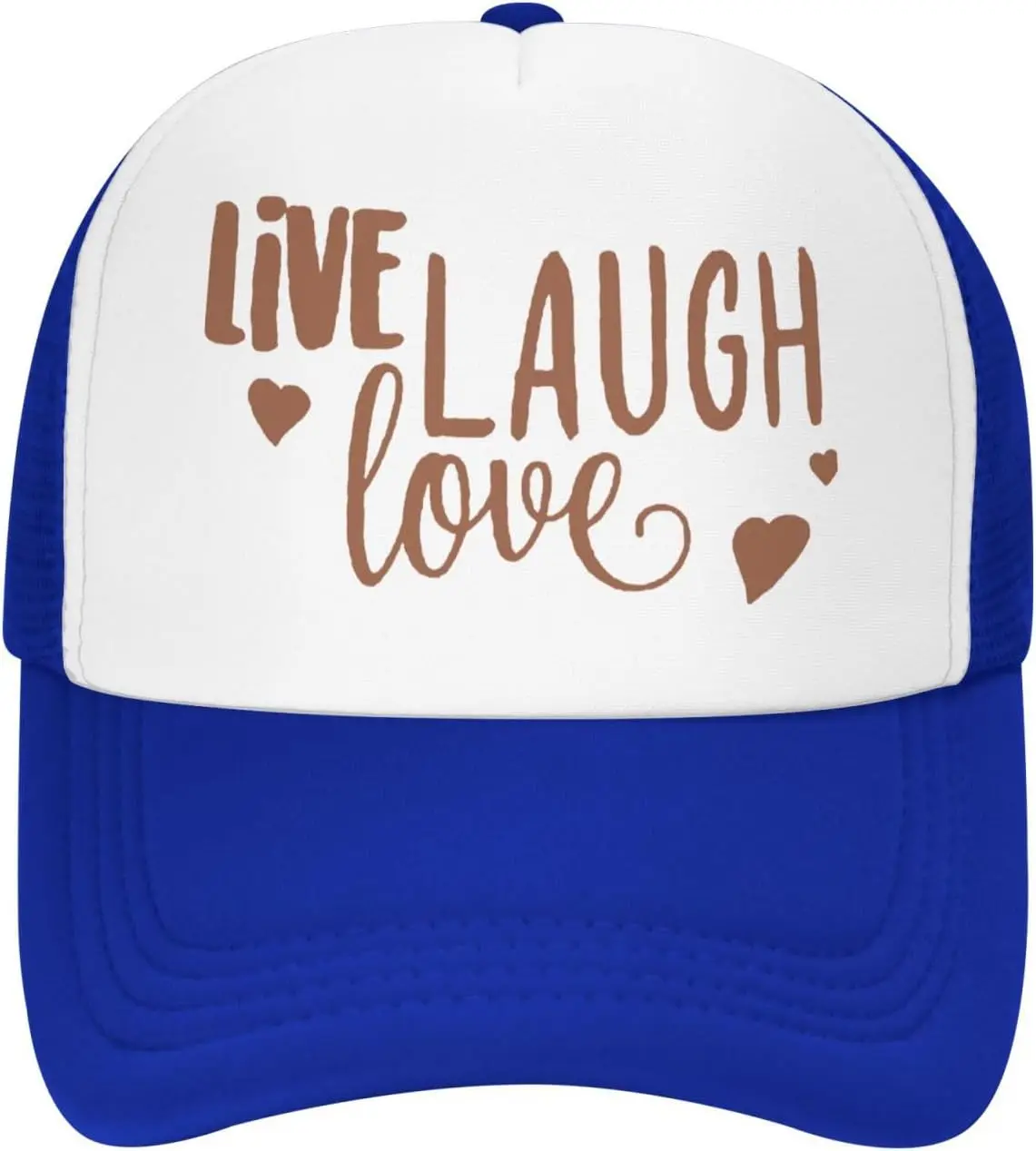 Live Laugh Love Trucker Hat Polyester Mesh Baseball Snapback Cap for Men Women Casual Outdoor
