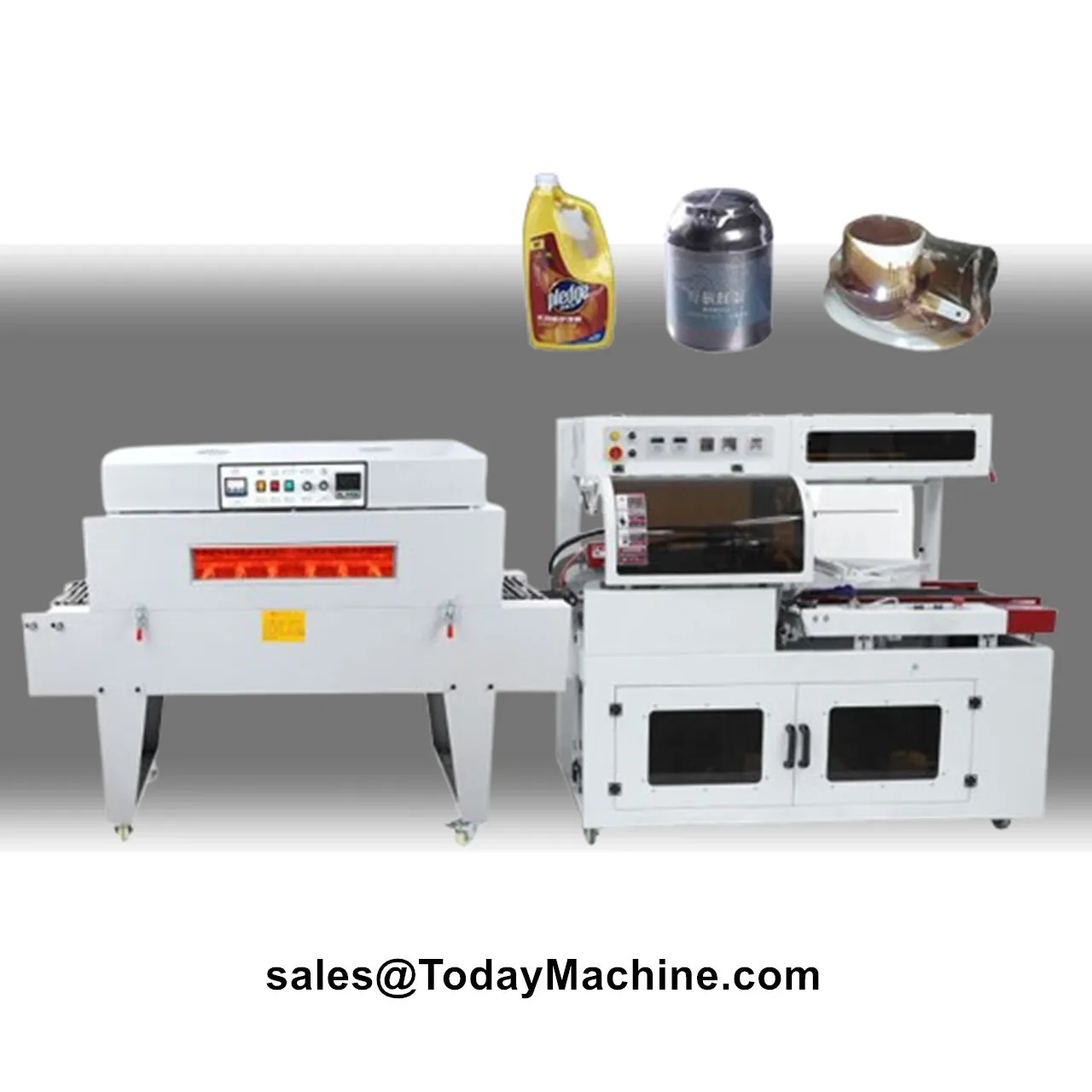 PE Film Heat Shrink Tunnel Carton Box Mineral Water Bottles Wrapping Machine