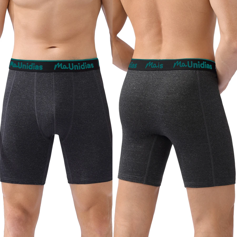 4pcs Long Underpants Men Letter Elastic Band Underwear For Man Boxers Long Leg Men's Panties Sports And Daily Wear Boxer Shorts