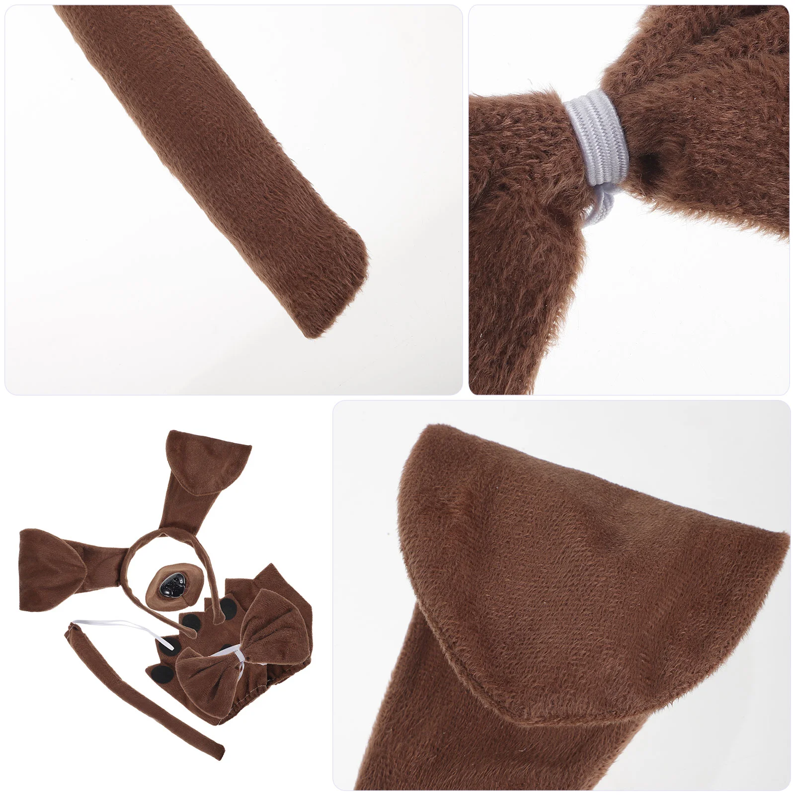 Costume per bambini con coda di orecchie di cane di Halloween Costume decorativo per cuccioli Costume per cani resistente all'usura Costume per bambini adorabili che esegue animali