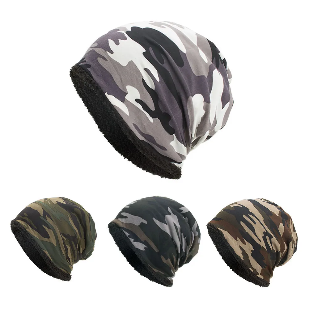 Winter ​Elastic Hunting Riding Fishing Warm Tactical Fleece Cap Men Outdoor Sports Running Climbing Windproof Camouflage Hat