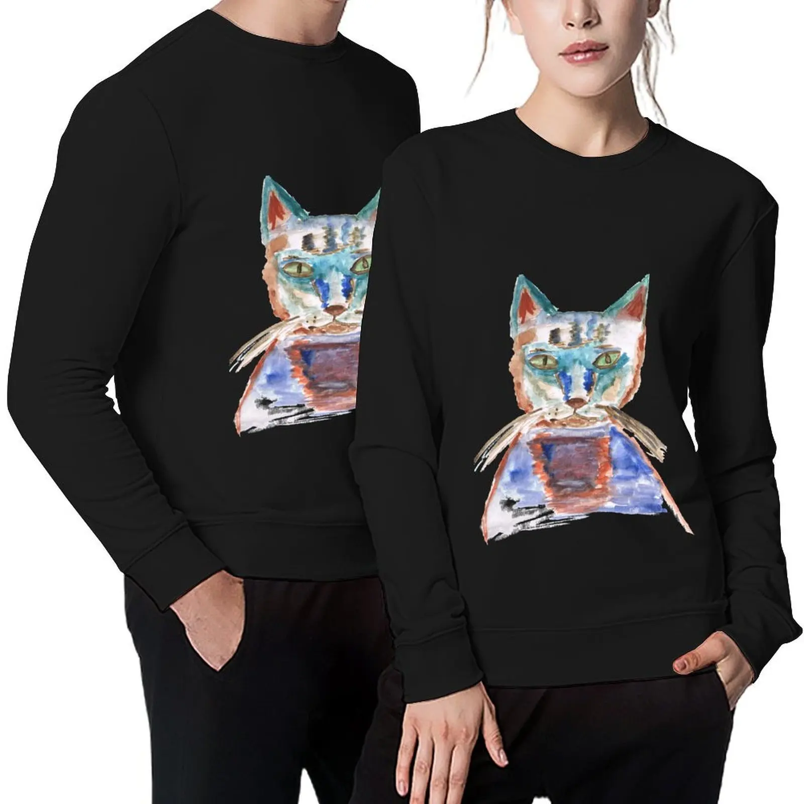 

Colorful cat Pullover tracksuit mens designer clothes mens clothing tracksuits hooded sweatshirts