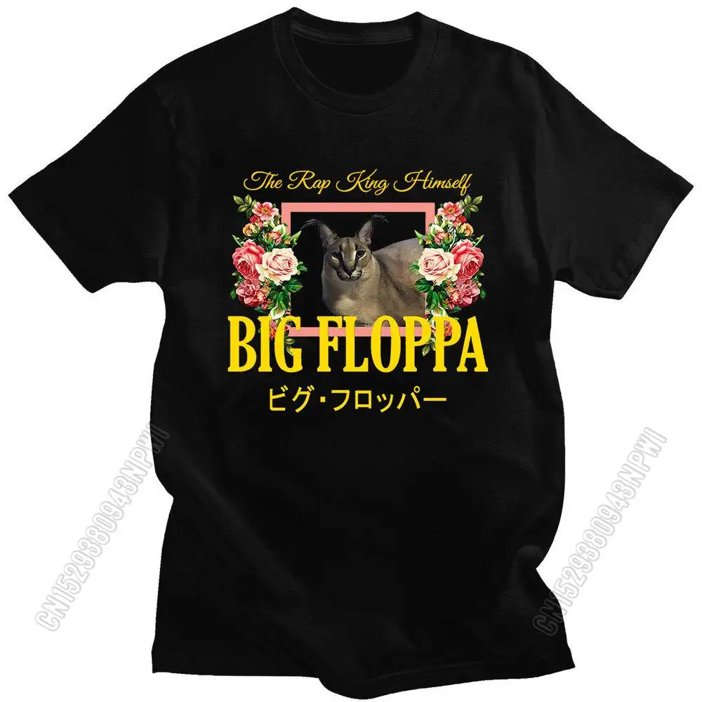 2024 New Style Big Floppa Floral Aesthetic Cotton Funny T-Shirt Casual Daily D Clothing Summer Wears Oversize T-Shirts