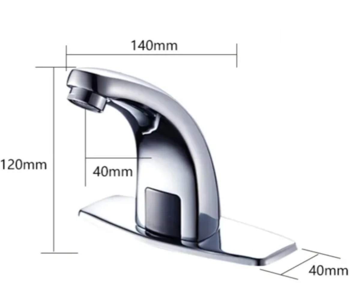 Robinet de toilette de salle de bains à économie d'eau monté sur le pont de haute qualité avec robinet à capteur automatique pour maisons intelligentes