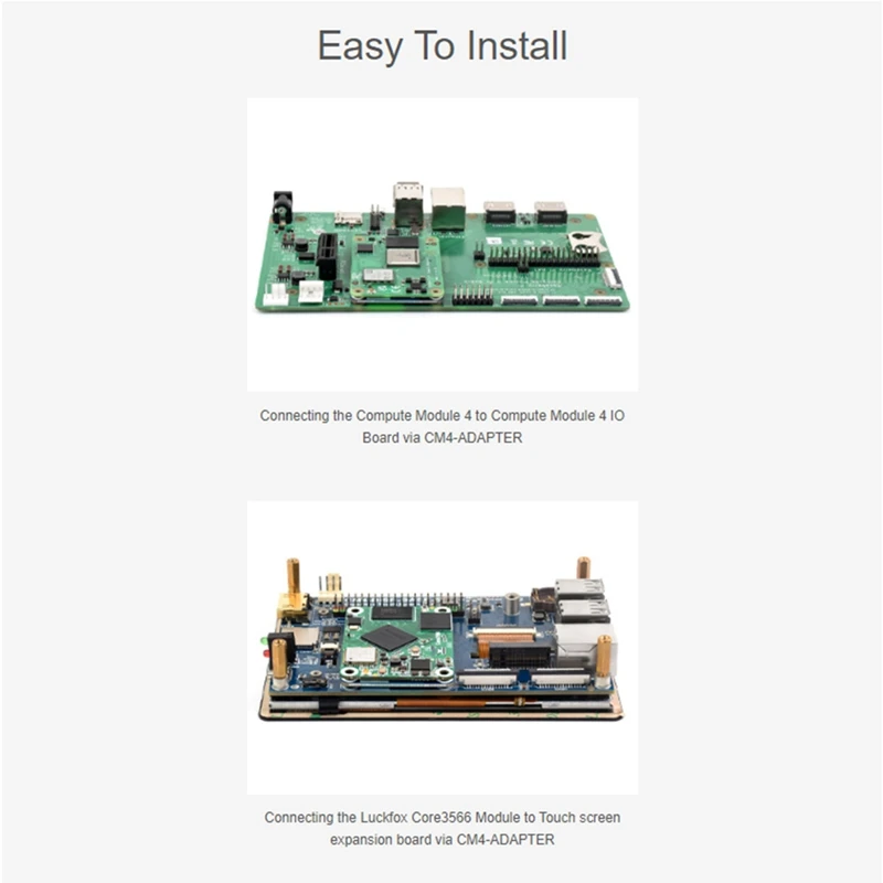 CM4-Adapter mit KÜHLKÖRPER für Raspberry Pi CM4-Schnittstellenanschluss-Schutzplatine, oft Testplatine für Raspberry Pi CM4-AU32