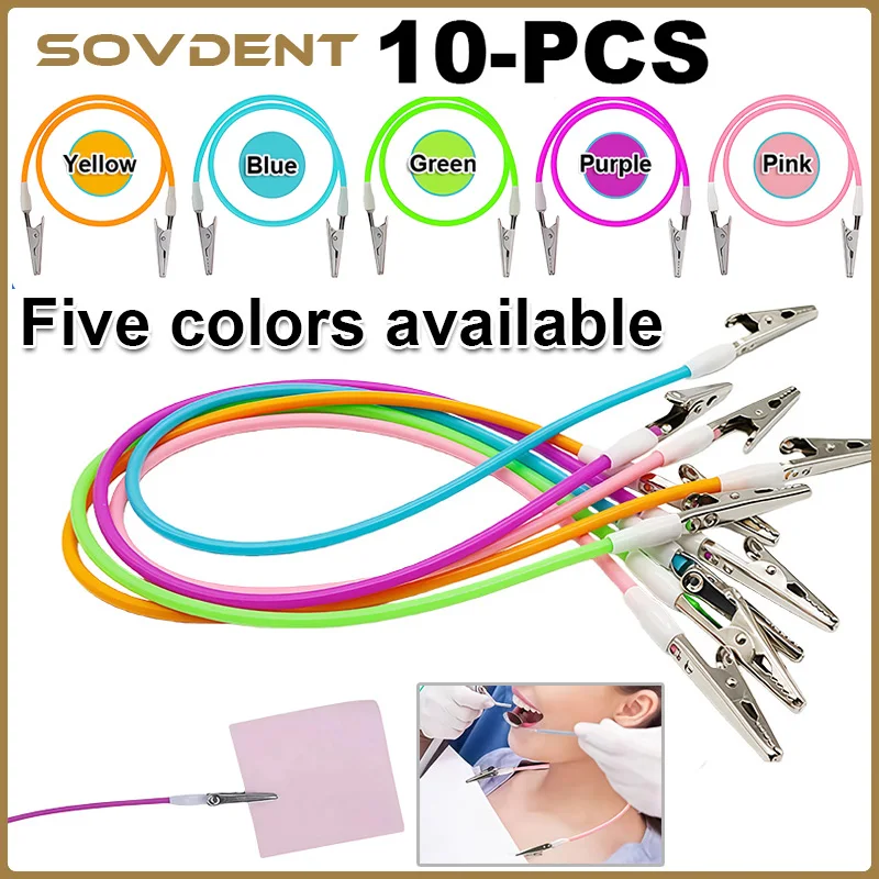 10Pcs Oral Dental Supplies Material Scarf Clip/Napkin Holders/Spring Rope Dentistry Material Napkin Holders Dental Tools 5 color
