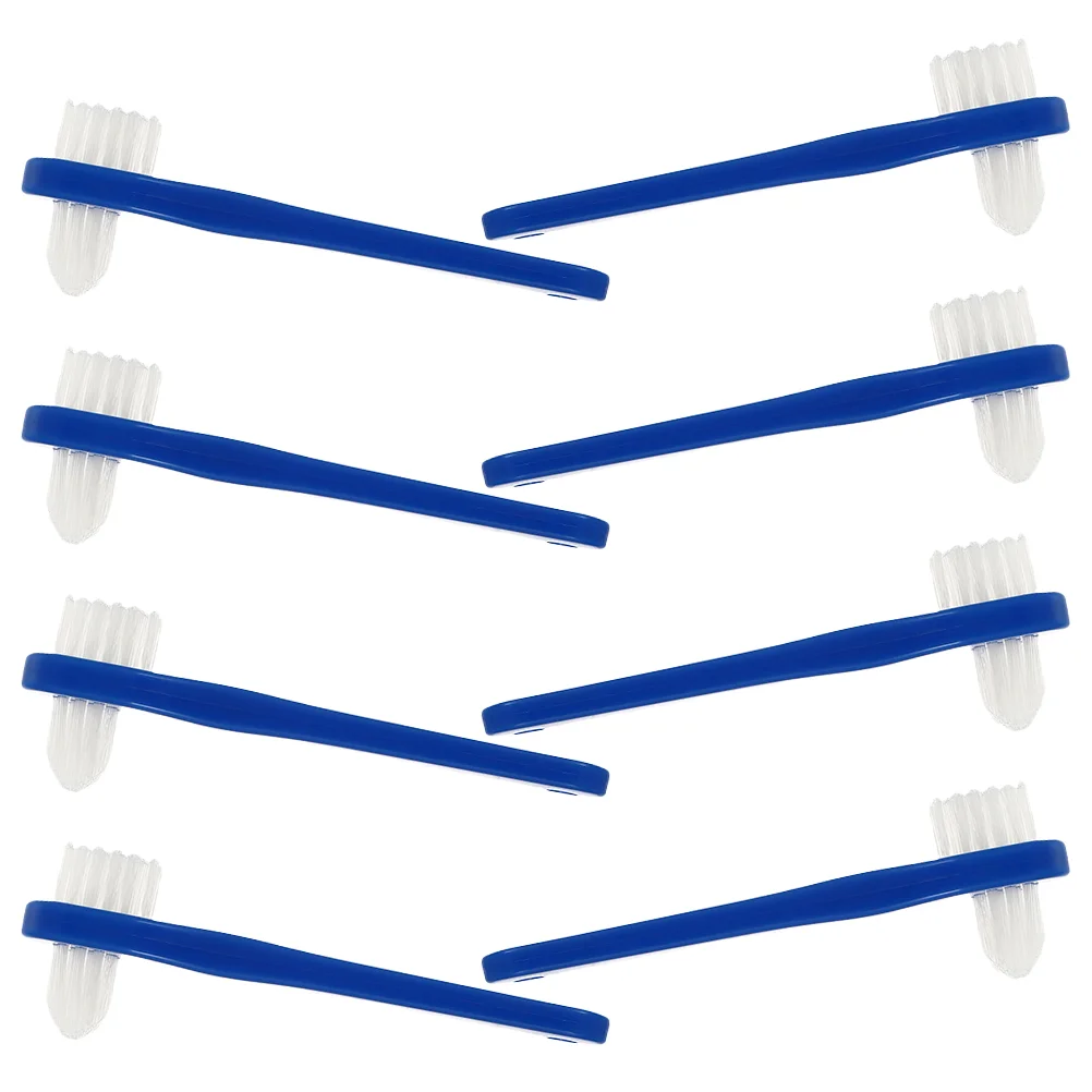 8-teilige doppelseitige Prothesen-Zahnbürstenreiniger, Reinigungsbürsten, multifunktional, persönlich, klein