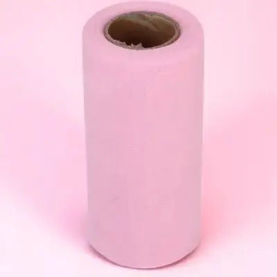 

Roll of Pink Wedding Tulle 22m Long 15cm Wide Banquet Party Room Doorway Floral Decoration DIY Craft Tutu Favor Ribbon
