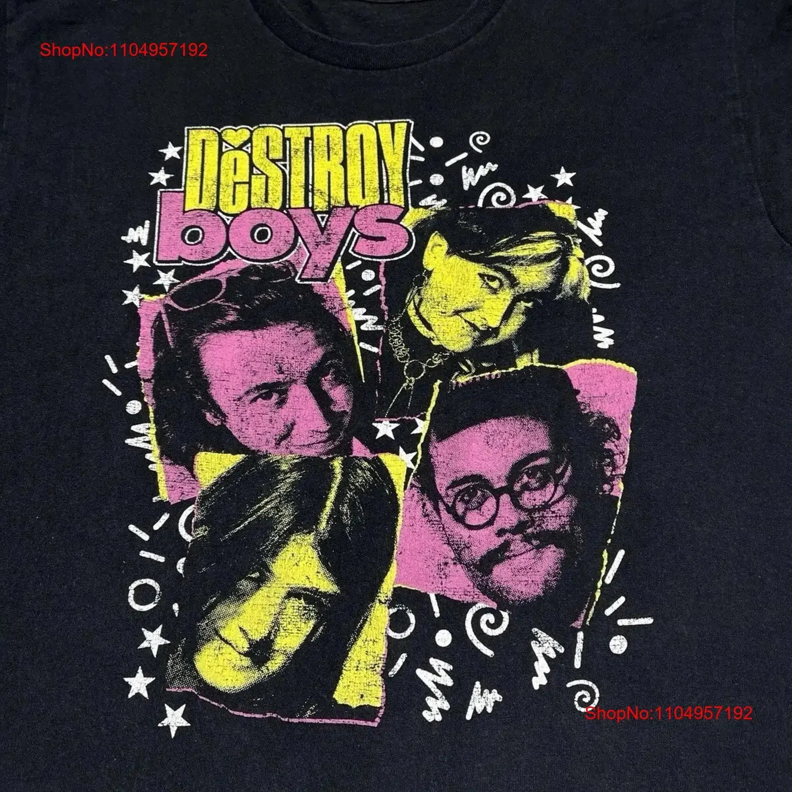 

Футболка Destroy Boys в стиле панк-рок, черная хлопковая футболка ReprinT для взрослых KK1575, винтажная стираная дизайнерская одежда, дышащая, слегка